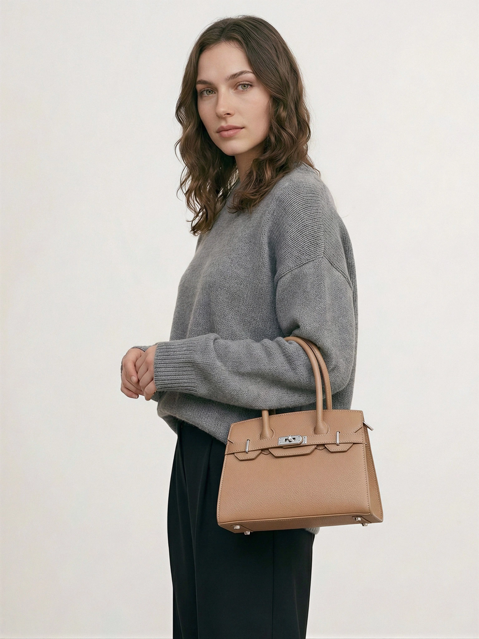 Сумка-тоут  с декоративным платком в ассортименте